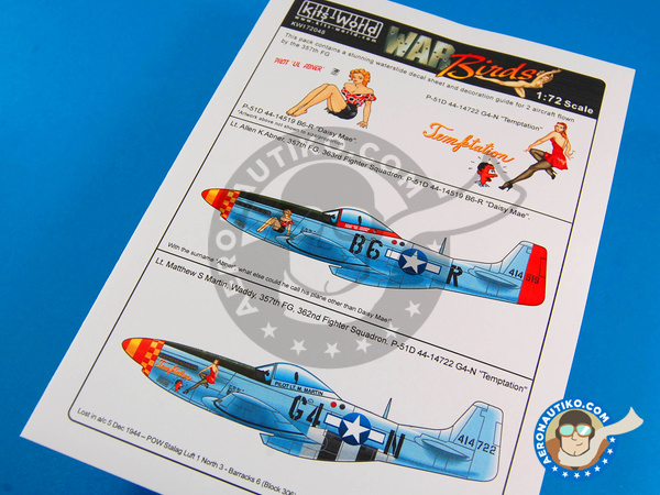 Image 1: North American P-51 Mustang D | Decals in 1/72 scale manufactured by Kits World (ref. KW172048)