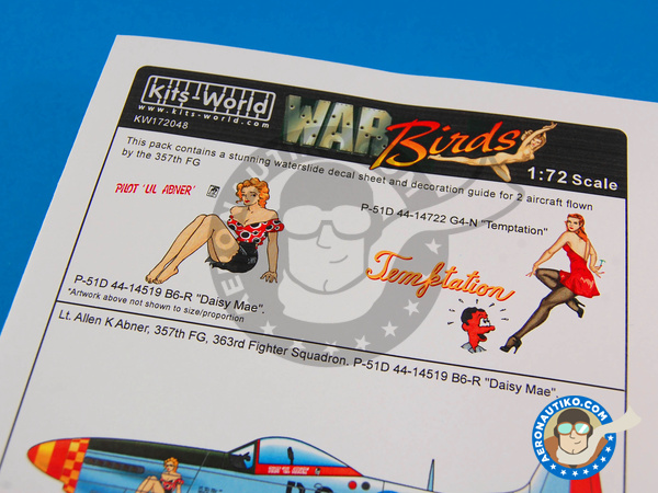 Image 2: North American P-51 Mustang D | Decals in 1/72 scale manufactured by Kits World (ref. KW172048)