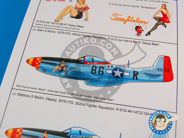 Image 3: North American P-51 Mustang D | Decals in 1/72 scale manufactured by Kits World (ref. KW172048)