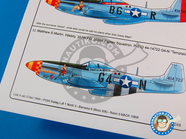 Image 4: North American P-51 Mustang D | Decals in 1/72 scale manufactured by Kits World (ref. KW172048)