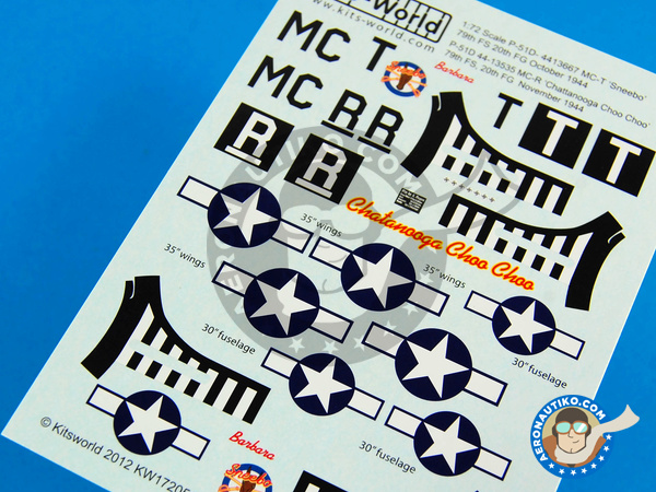 Image 1: North American P-51 Mustang D |  in 1/72 scale manufactured by Kits World (ref. KW172056)