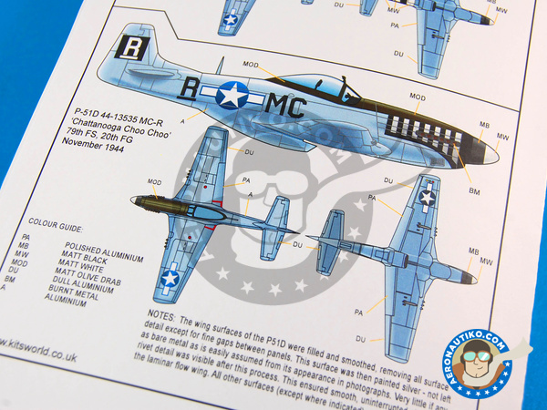 Image 7: North American P-51 Mustang D |  in 1/72 scale manufactured by Kits World (ref. KW172056)