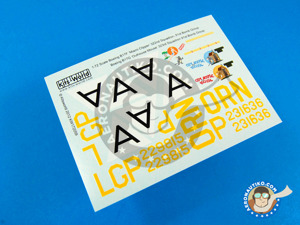 Image 1: Boeing B-17 Flying Fortress F G |  en escala 1/72 fabricado por Kits World (ref. KW172059)