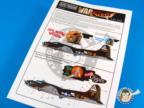 Image 2: Boeing B-17 Flying Fortress F G |  en escala 1/72 fabricado por Kits World (ref. KW172059)