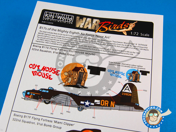 Image 3: Boeing B-17 Flying Fortress F G |  en escala 1/72 fabricado por Kits World (ref. KW172059)