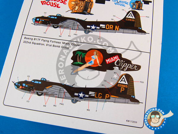 Image 4: Boeing B-17 Flying Fortress F G |  en escala 1/72 fabricado por Kits World (ref. KW172059)
