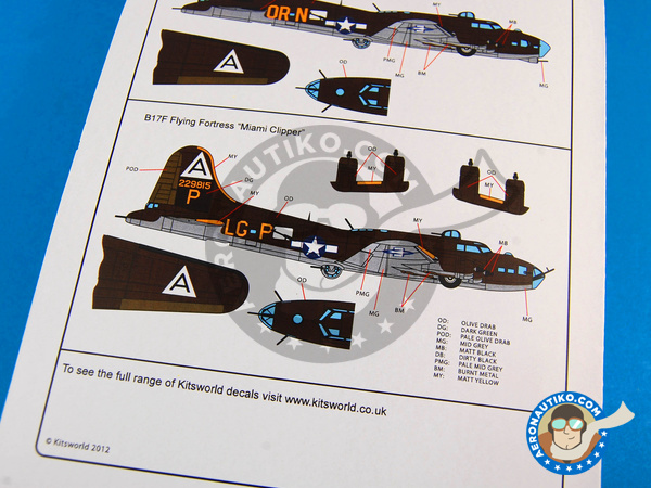 Image 6: Boeing B-17 Flying Fortress F G |  en escala 1/72 fabricado por Kits World (ref. KW172059)