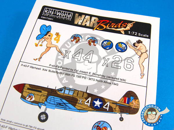 Image 2: Curtiss P-40 Warhawk F |  en escala 1/72 fabricado por Kits World (ref. KW172061)