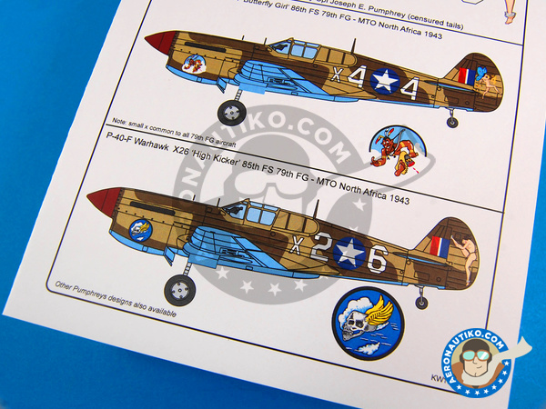 Image 6: Curtiss P-40 Warhawk F |  en escala 1/72 fabricado por Kits World (ref. KW172061)