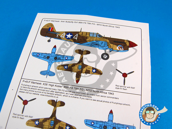 Image 7: Curtiss P-40 Warhawk F |  en escala 1/72 fabricado por Kits World (ref. KW172061)