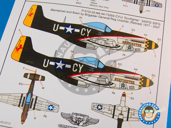 Image 6: North American P-51 Mustang B | Decals in 1/72 scale manufactured by Kits World (ref. KW172071)
