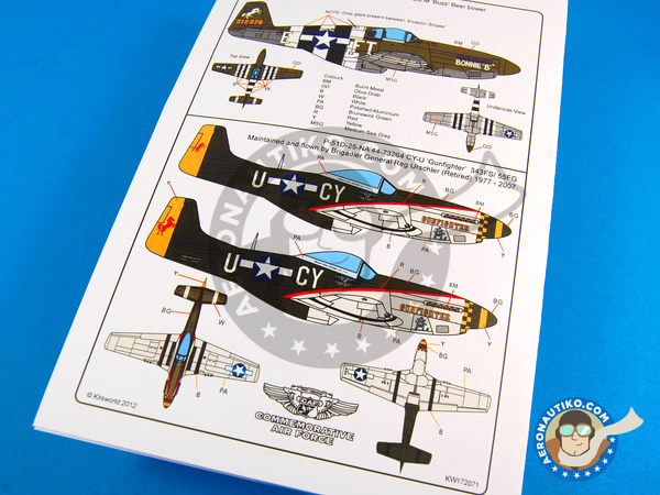 Image 8: North American P-51 Mustang B | Decals in 1/72 scale manufactured by Kits World (ref. KW172071)