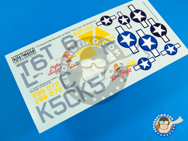 Image 4: Martin B-26 Marauder B | Decals in 1/72 scale manufactured by Kits World (ref. KW172076)