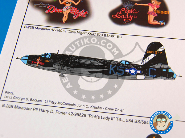 Image 7: Martin B-26 Marauder B | Decals in 1/72 scale manufactured by Kits World (ref. KW172076)