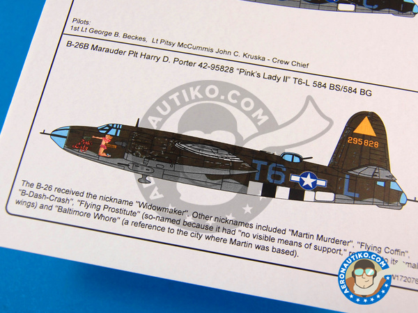 Image 8: Martin B-26 Marauder B | Decals in 1/72 scale manufactured by Kits World (ref. KW172076)