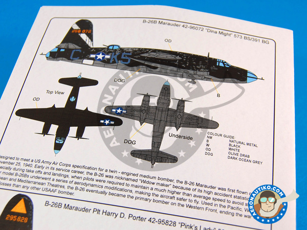 Image 9: Martin B-26 Marauder B | Decals in 1/72 scale manufactured by Kits World (ref. KW172076)