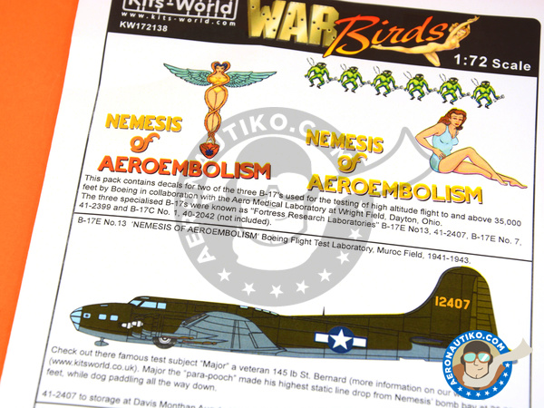 Image 2: Boeing B-17 Flying Fortress E |  in 1/72 scale manufactured by Kits World (ref. KW172138)