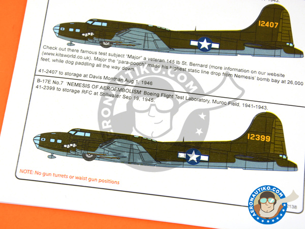 Image 3: Boeing B-17 Flying Fortress E |  in 1/72 scale manufactured by Kits World (ref. KW172138)