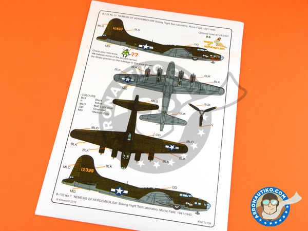Image 4: Boeing B-17 Flying Fortress E |  in 1/72 scale manufactured by Kits World (ref. KW172138)