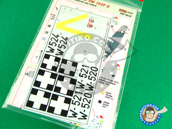 Image 1: Focke-Wulf Fw 190 Würger F-8 |  in 1/48 scale manufactured by Kora Models (ref. KORA-Dec4838)