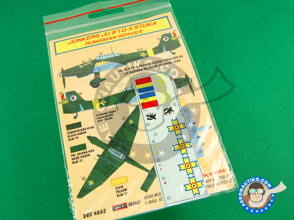Image 1: Junkers Ju-87 Stuka D-5 |  in 1/48 scale manufactured by Kora Models (ref. KORA-Dec4862)