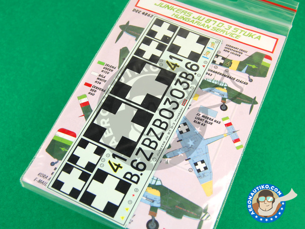 Image 1: Junkers Ju-87 Stuka D-3 |  in 1/48 scale manufactured by Kora Models (ref. KORA-Dec4863)