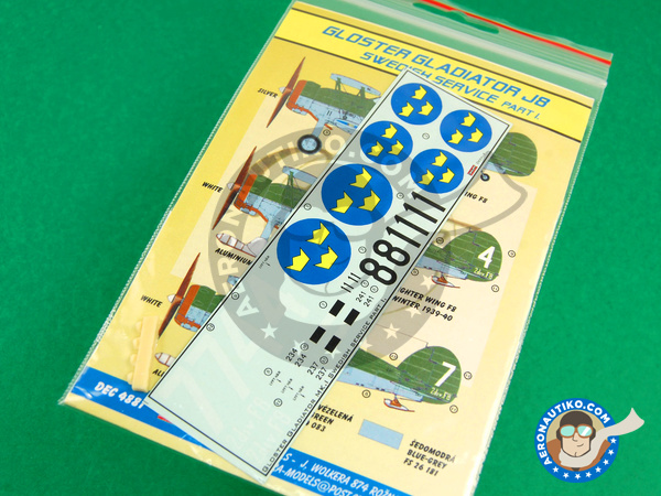 Image 1: Gloster Gladiator SS.37 J 6 |  in 1/48 scale manufactured by Kora Models (ref. KORA-Dec4881)