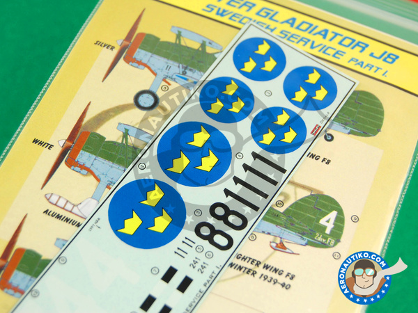 Image 2: Gloster Gladiator SS.37 J 6 |  in 1/48 scale manufactured by Kora Models (ref. KORA-Dec4881)