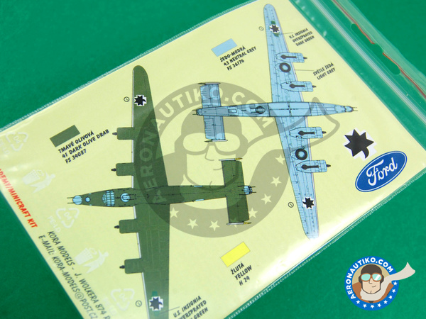 Image 3: Consolidated B-24 Liberator H |  en escala 1/72 fabricado por Kora Models (ref. KORA-Dec72100)