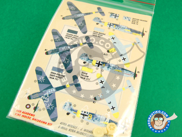 Image 3: Messerschmitt Bf 109 G-2/4 | Decals in 1/72 scale manufactured by Kora Models (ref. KORA-Dec72102)