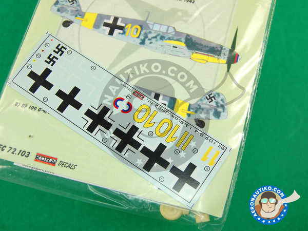 Image 2: Messerschmitt Bf 109 G-2/4 |  en escala 1/72 fabricado por Kora Models (ref. KORA-Dec72103)