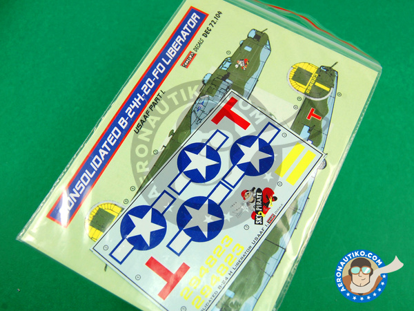 Image 1: Consolidated B-24 Liberator H |  in 1/72 scale manufactured by Kora Models (ref. KORA-Dec72104)