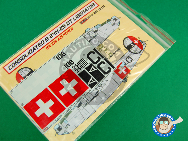 Image 2: Consolidated B-24 Liberator H |  in 1/72 scale manufactured by Kora Models (ref. KORA-Dec72115)