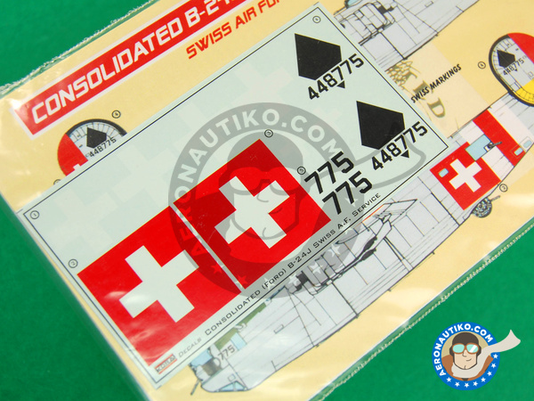 Image 2: Consolidated B-24 Liberator J |  en escala 1/72 fabricado por Kora Models (ref. KORA-Dec72116)