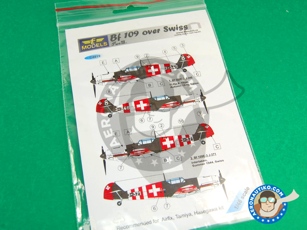 Image 1: Messerschmitt Bf 109 | Decals in 1/48 scale manufactured by LF Models (ref. LF-C4819)