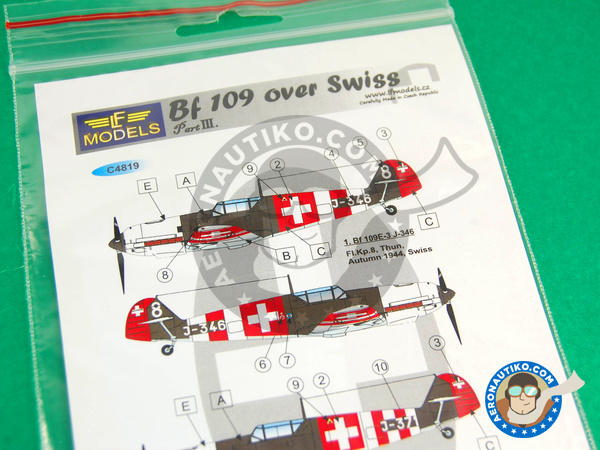 Image 2: Messerschmitt Bf 109 | Decals in 1/48 scale manufactured by LF Models (ref. LF-C4819)