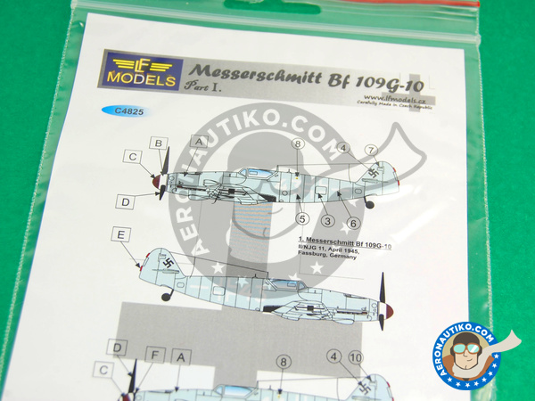 Image 2: Messerschmitt Bf 109 G-10 | Decals in 1/48 scale manufactured by LF Models (ref. LF-C4825)