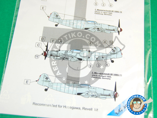 Image 3: Messerschmitt Bf 109 G-10 | Decals in 1/48 scale manufactured by LF Models (ref. LF-C4825)