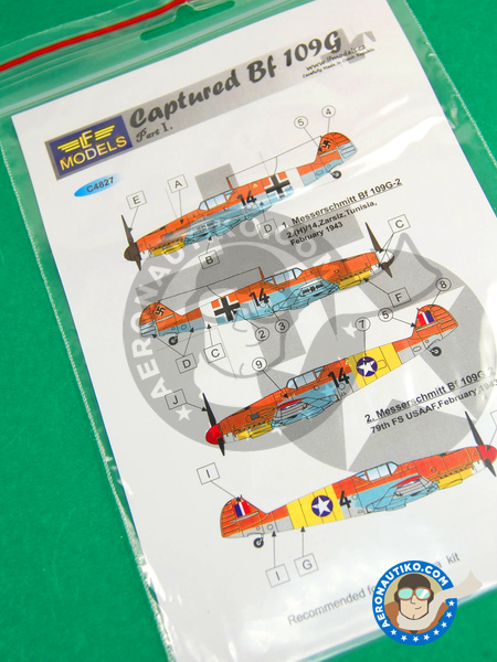 Messerschmitt Bf 109 | Marking / livery in 1/48 scale manufactured by LF Models (ref. LF-C4827) image