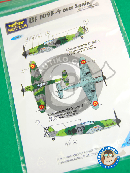 Messerschmitt Bf 109 F-9 | Decals in 1/48 scale manufactured by LF Models (ref. LF-C4836) image