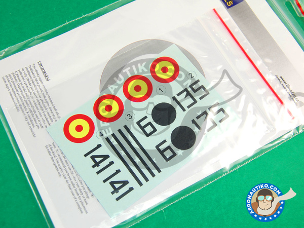 Image 2: Messerschmitt Bf 109 F-9 | Calcas de agua en escala 1/48 fabricado por LF Models (ref. LF-C4836)