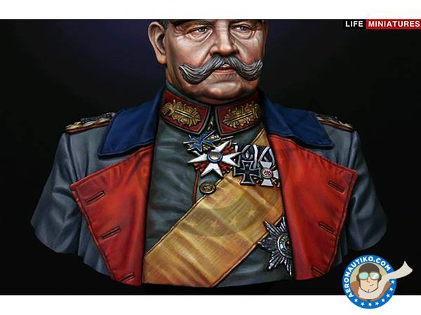 Image 1: Paul von Hindenburg, circa 1916-1917 Scale 1/10 | Bust in 1/16 scale manufactured by LIFE MINIATURES (ref. LM-B015)