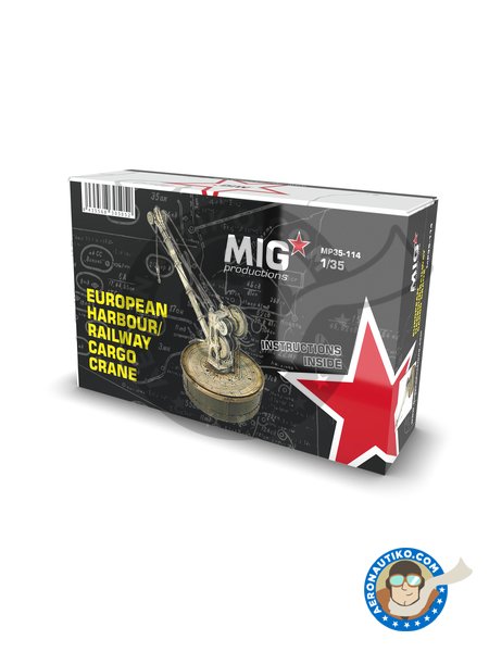 European harbour railway cargo crane | Crane in 1/35 scale manufactured by MIG Productions (ref. MP35-114) image
