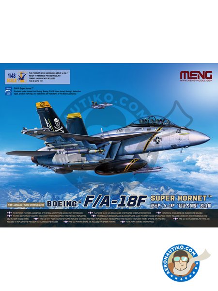 Boeing F/A-18F Super Hornet | Airplane kit in 1/48 scale manufactured by Meng Model (ref. LS-013) image
