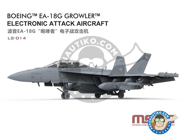 Image 2: Boeing EA-18G "Growler" EAA | Airplane kit in 1/48 scale manufactured by Meng Model (ref. LS-014)
