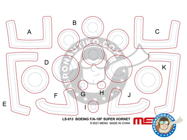 Image 10: Boeing F/A-18F Super Hornet "Bounty Hunters" | Model kit in 1/48 scale manufactured by Meng Model (ref. LS-016)