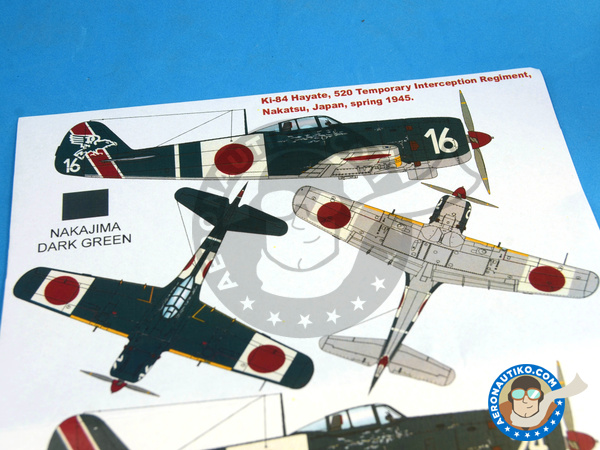 Image 1: Nakajima Ki-84 Hayate | Masks in 1/32 scale manufactured by Montex Mask (ref. K32034)
