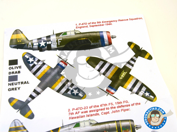 Image 4: Republic P-47 Thunderbolt D Razorback | Masks in 1/32 scale manufactured by Montex Mask (ref. K32175)