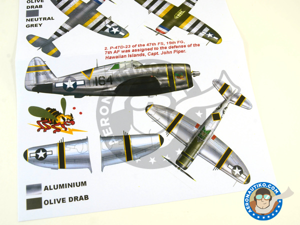 Image 5: Republic P-47 Thunderbolt D Razorback | Masks in 1/32 scale manufactured by Montex Mask (ref. K32175)