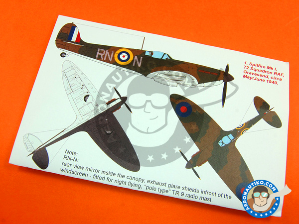 Image 5: Supermarine Spitfire Mk. I | Masks in 1/32 scale manufactured by Montex Mask (ref. K32222)